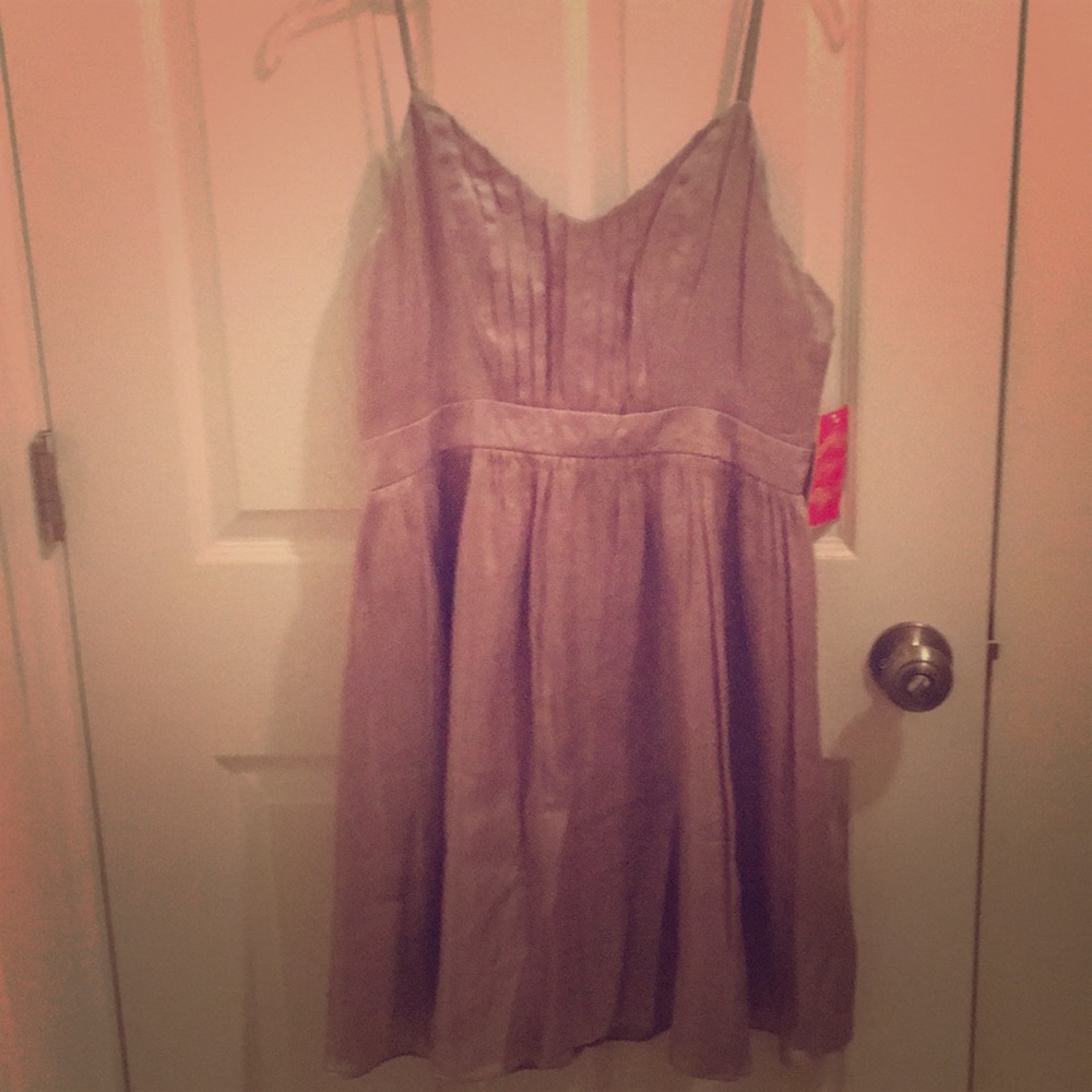 Candies Silver Flowy Dress NWT