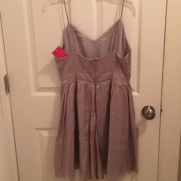 Candies Silver Flowy Dress NWT - Picture 3 of 4