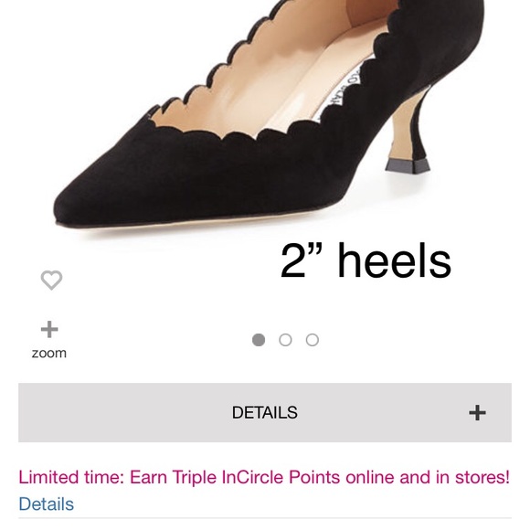 Monolo Blahnik Scalloped Suede Black Shoes - Picture 5 of 5