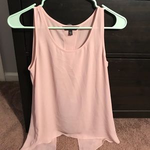 light pink tank top with an open back
