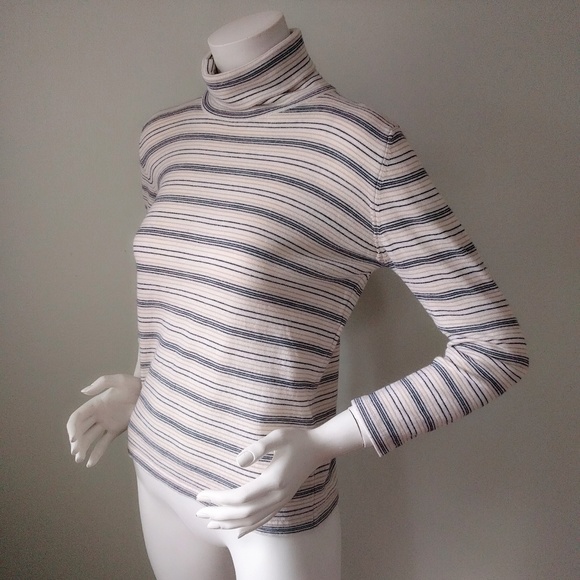 VTG Armani Striped Merino Wool Sweater S M - Picture 2 of 6
