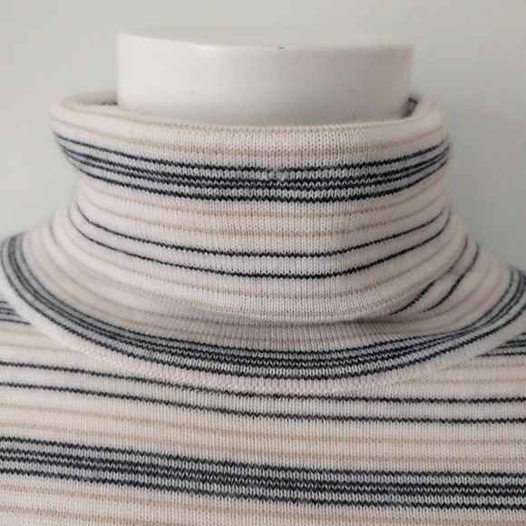 VTG Armani Striped Merino Wool Sweater S M - Picture 5 of 6