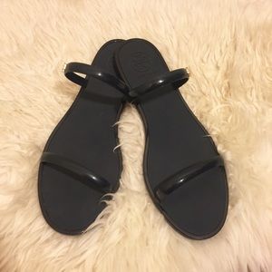 Tory Burch Navy Jelly Slide