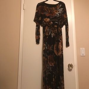 Black Floral Maxi Dress.