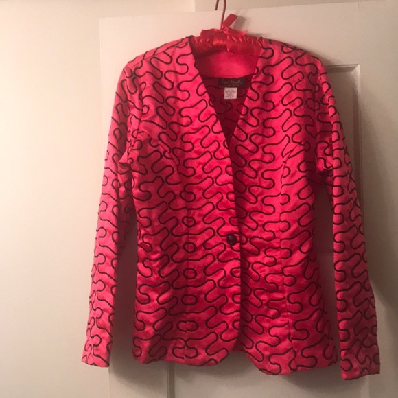 Vintage pink embroidered blazer - Picture 2 of 5