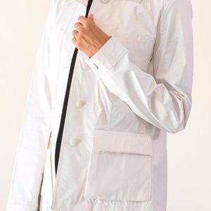 Armani white short rain jacket