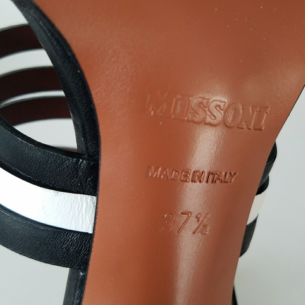 Missoni New Leather Heeled Sandals size 7.5 - Picture 5 of 8