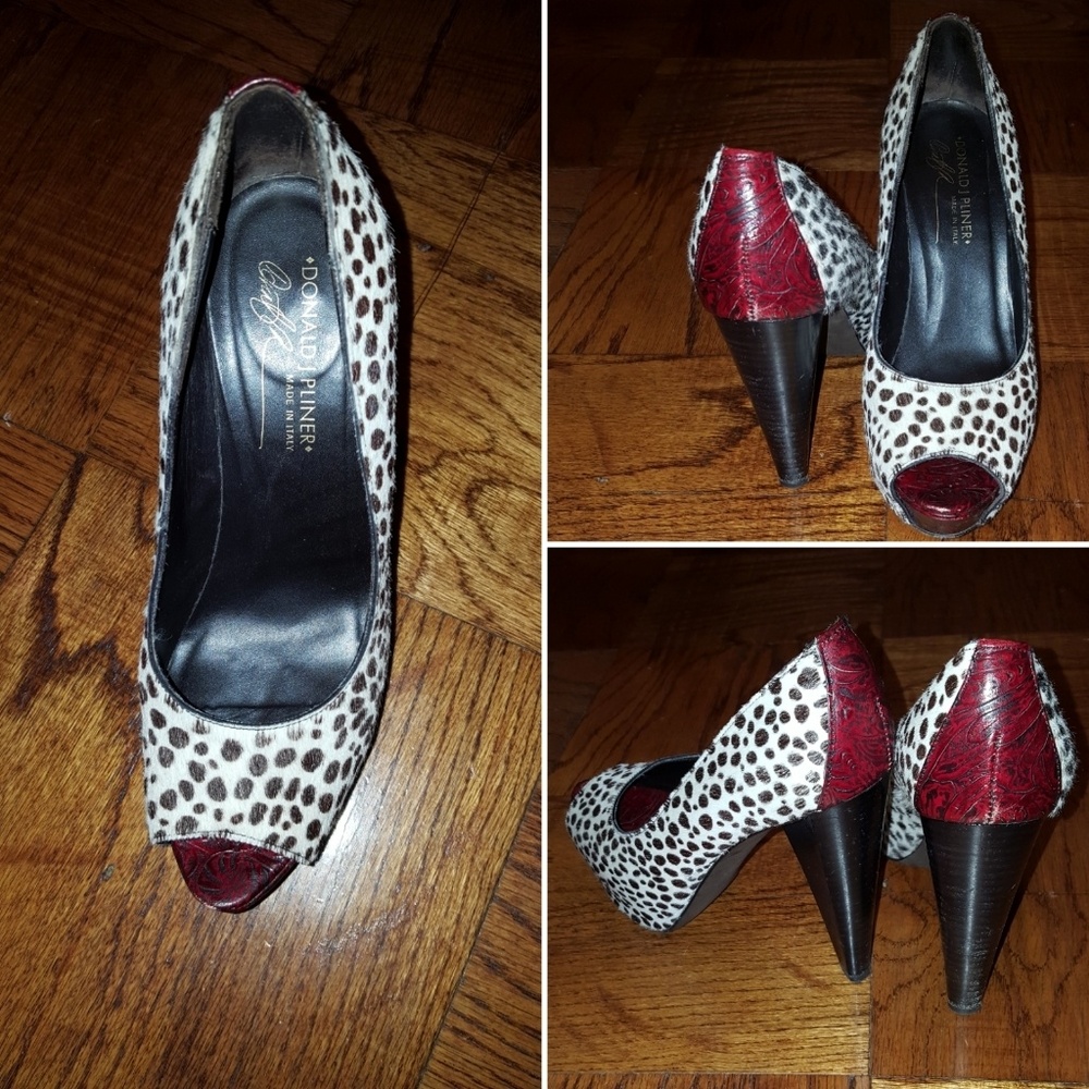 🎈SALE🎉 Donald Pliner Blk&White Leopard Pumps