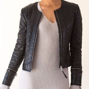 H&M faux leather moto jacket