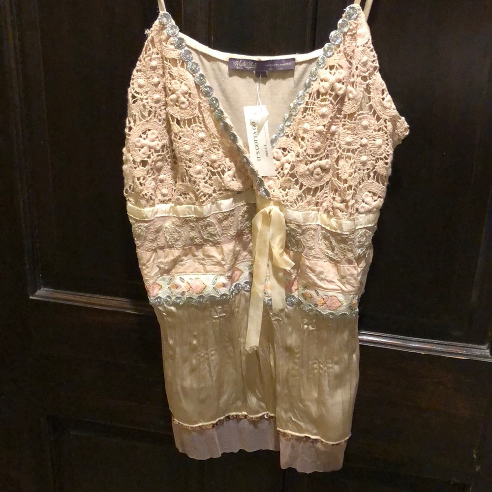 Two piece crochet top and tank