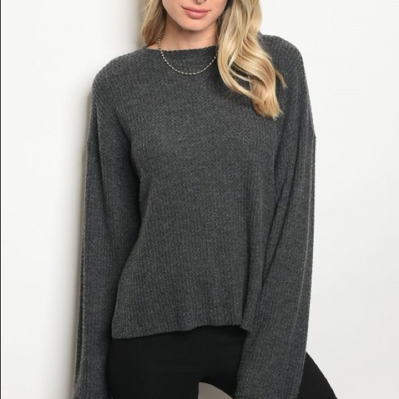LAST 3 S only - Charcoal top with slit on sides - Picture 2 of 4