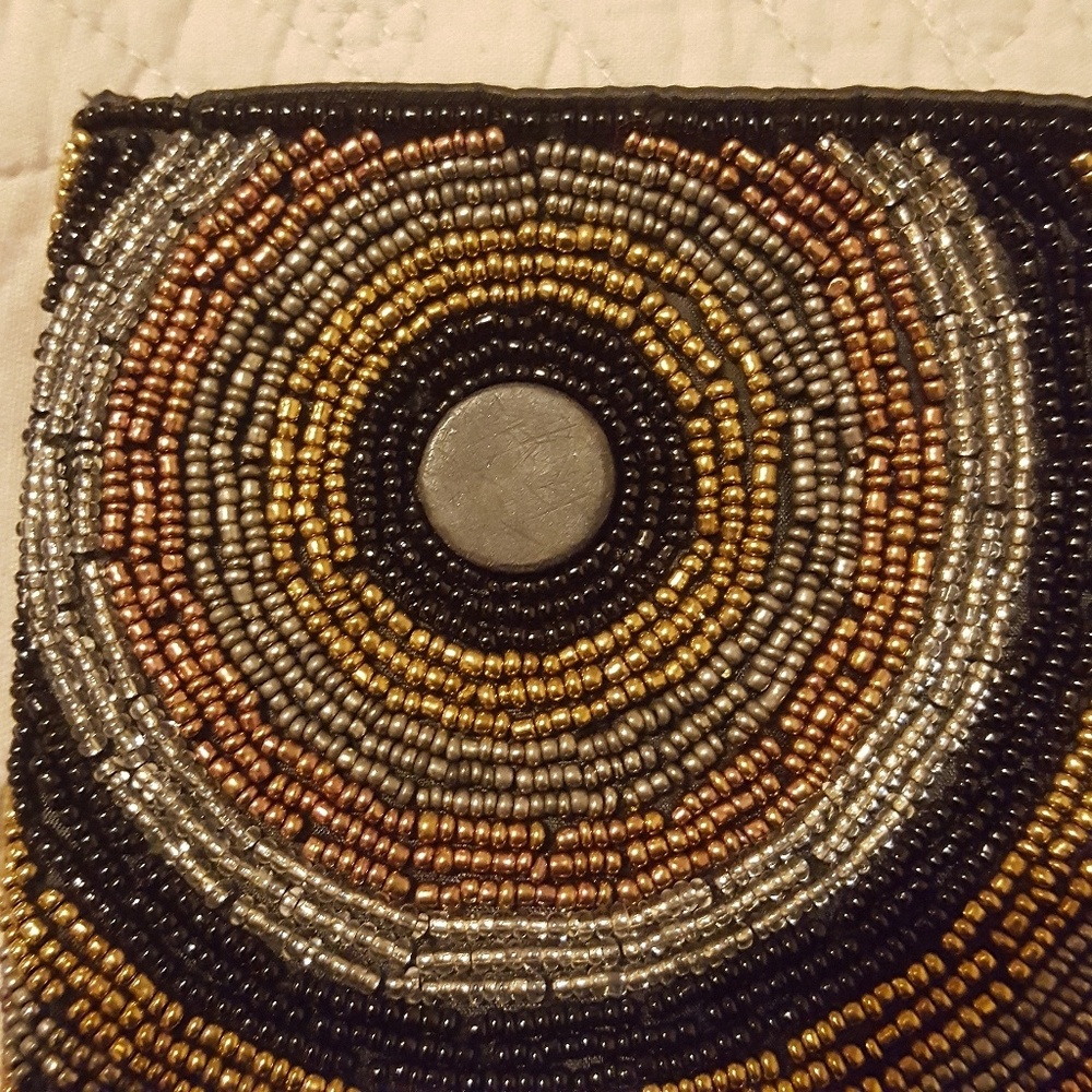 Beautiful Metallic Beaded Wristlet - Picture 2 of 5