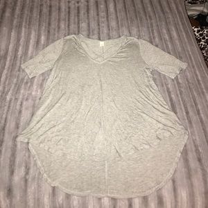 Grey T-shirt with strap detail