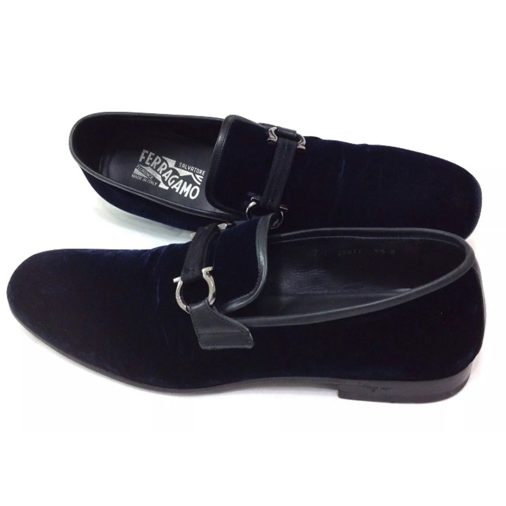 Salvatore Ferragamo Velvet Party Loafers Size 9.5