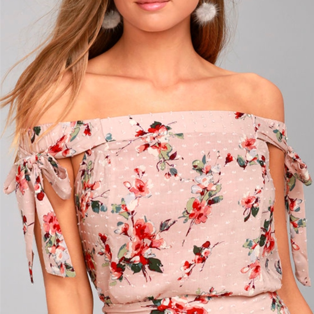 Lost + Wander Floral Off Shoulder Top