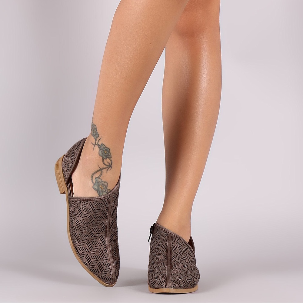 1 LEFT!!! NWT. Perforated open mocha bootie - Picture 7 of 8