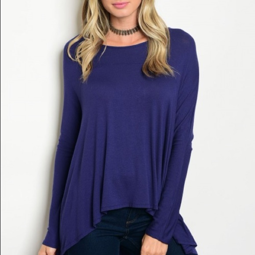 CLEARANCE ‼️Navy blue back lace tie up - top - Picture 2 of 4