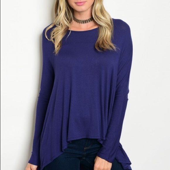 CLEARANCE ‼️Navy blue back lace tie up - top - Picture 2 of 4