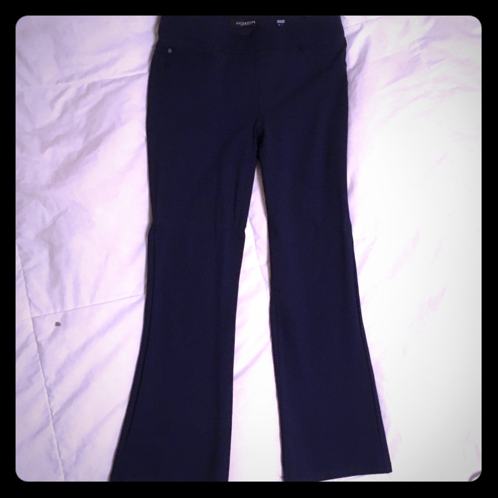 Navy Blue Petite Bootcut Slacks