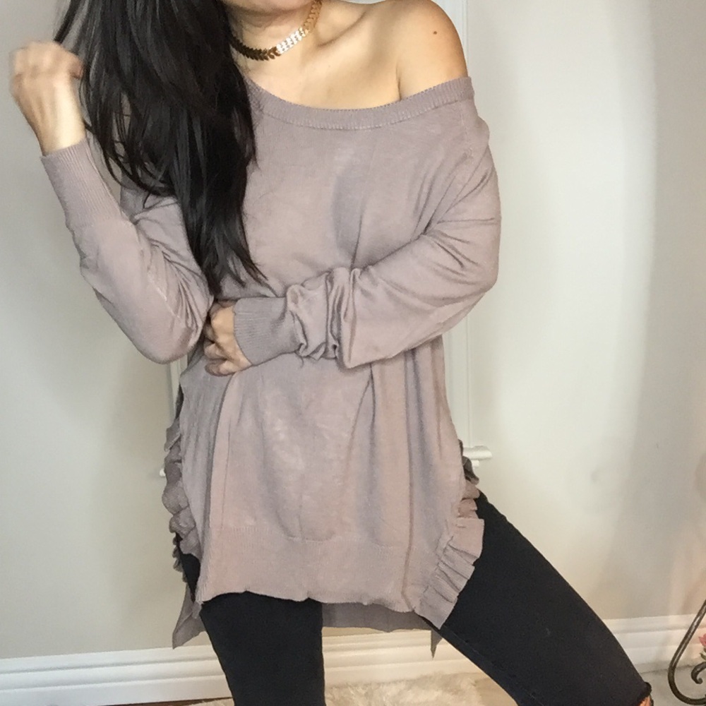 Soft pullover high low sweater - Picture 1 of 7
