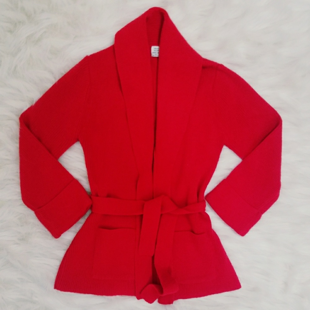 Vintage Vibrant Red Cardigan