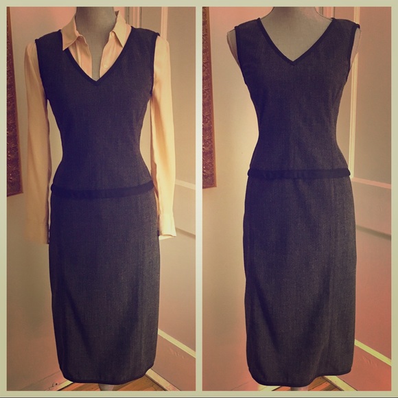 ✨Narciso Rodriguez✨ Wool Herringbone Dress - Picture 1 of 8