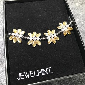 Jewelmint Crystal Corsage Flower Bracelet
