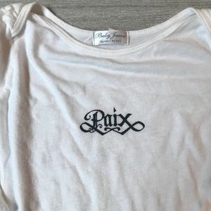 Baby James Perse Paix Peace onesie 12-18 mo