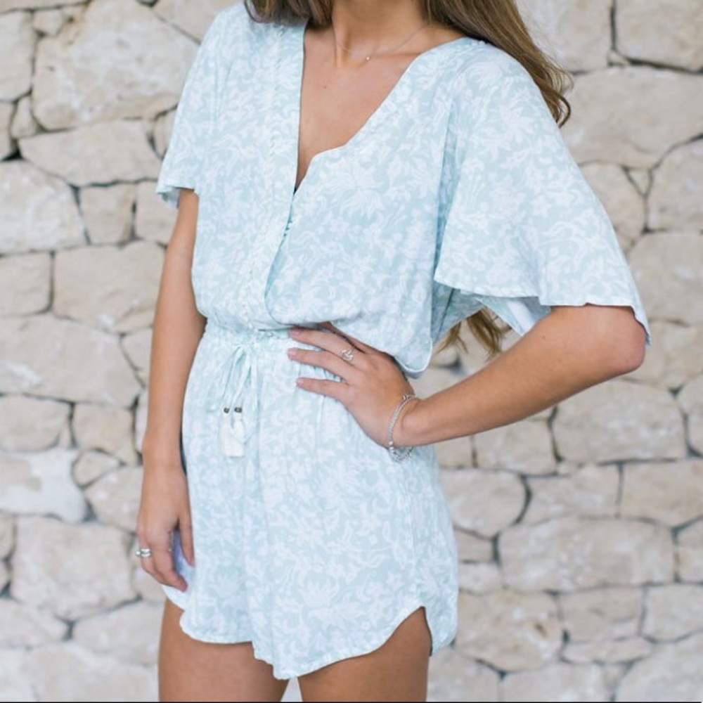 Sea Dreamer Under The Sea Flower Print Romper