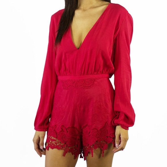 The Jetset Diaries Island Time Romper Coral