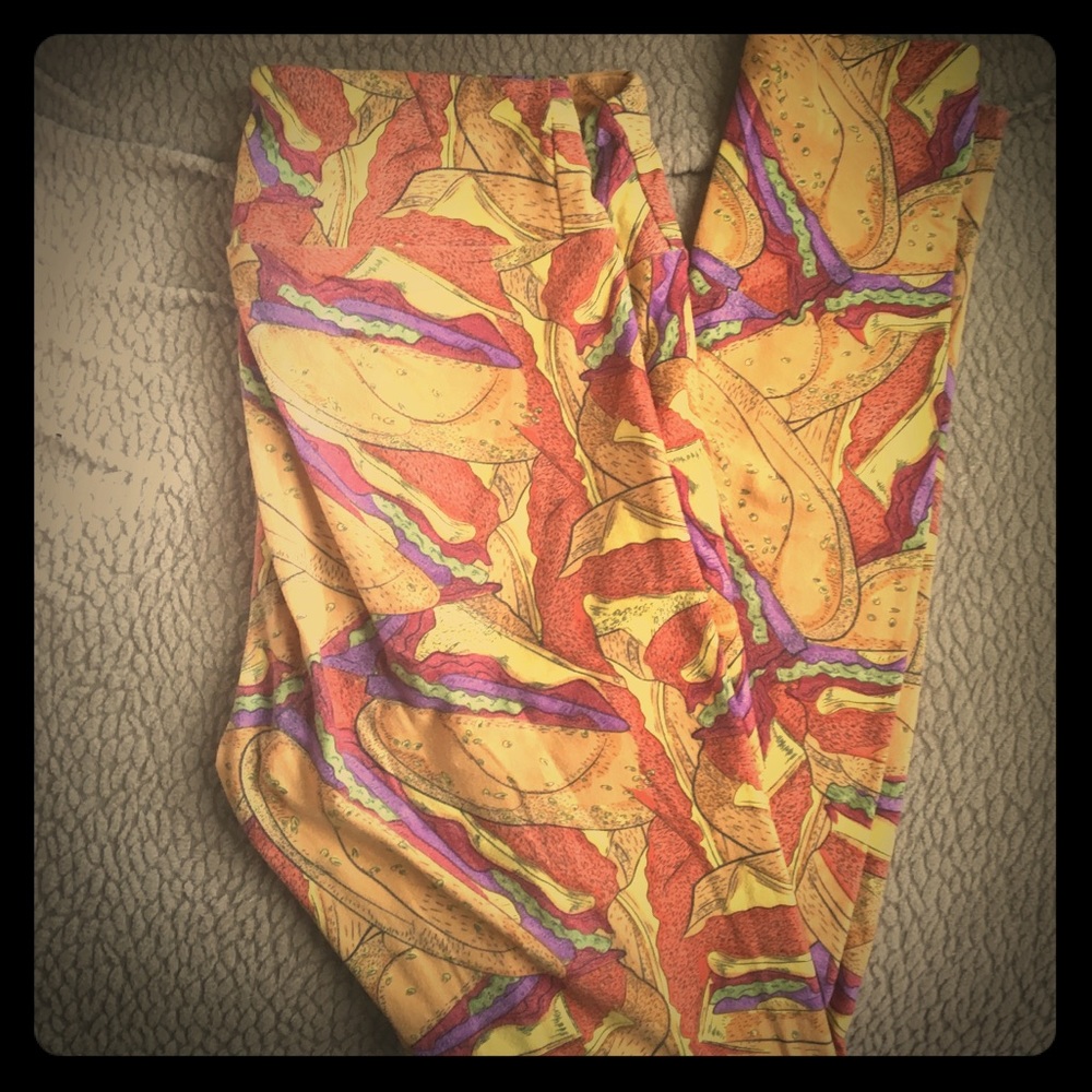 SOLD — LuLaRoe Cheeseburger Leggings 🍔