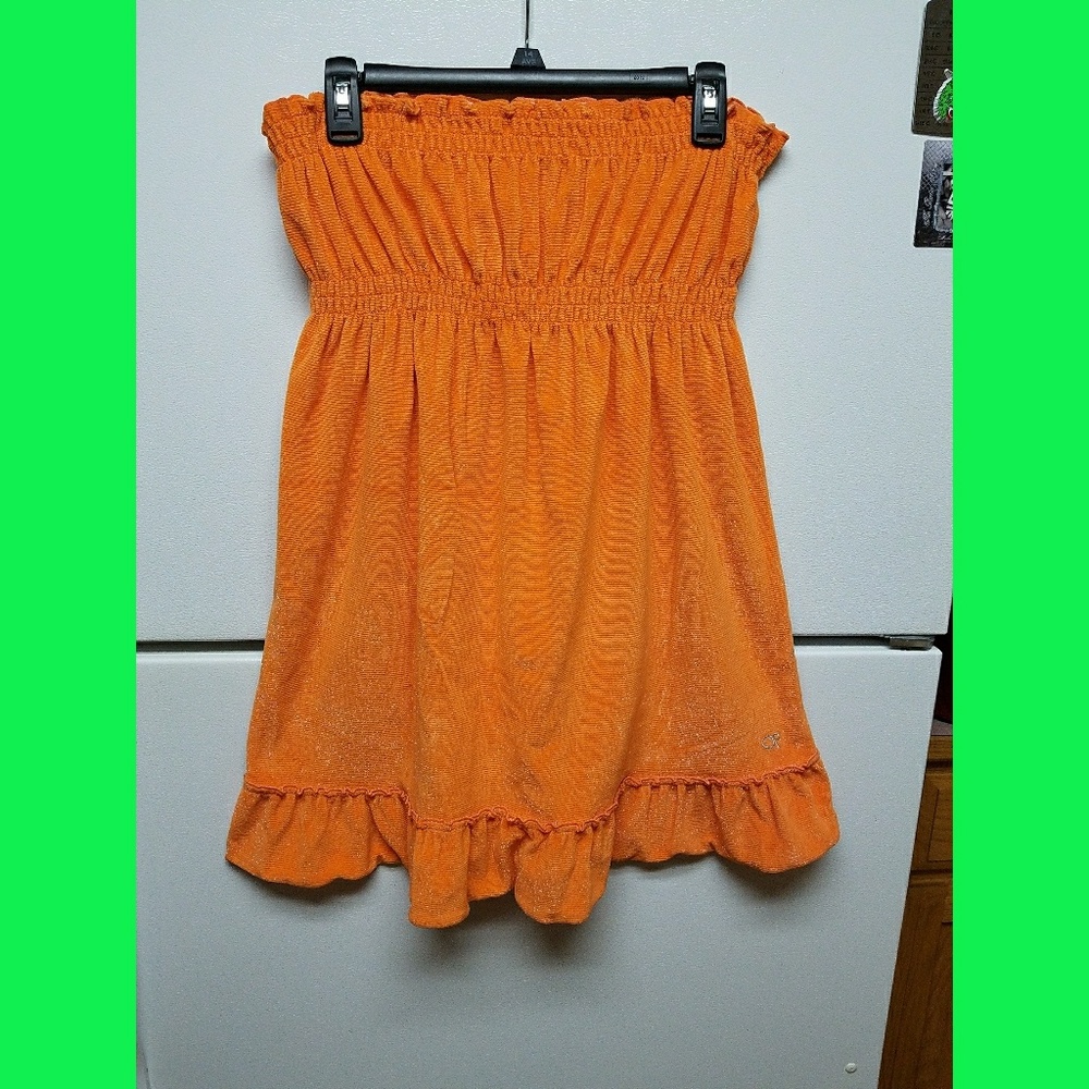 💎SOLD💎Orange swimsuit cover-up / strapless dress
