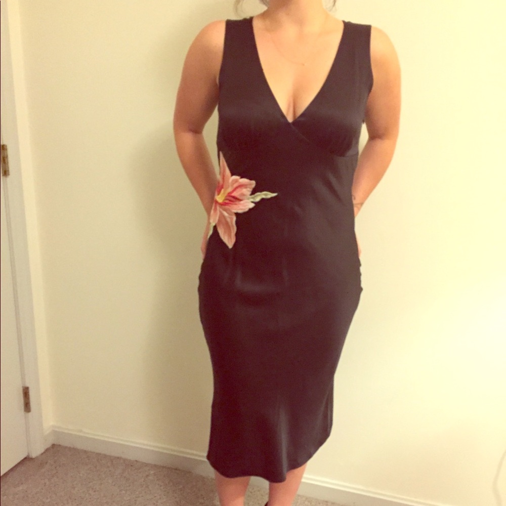 Betsey Johnson Black Silk Dress