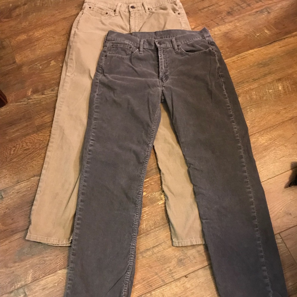 (2) Items Levi’s Cords Bundle 514’s 33 & 32 X 30