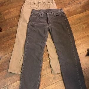 (2) Items Levi’s Cords Bundle 514’s 33 & 32 X 30