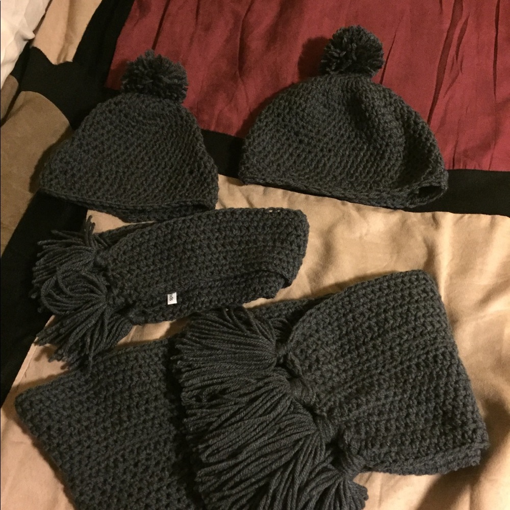 Home made hats and scarfs