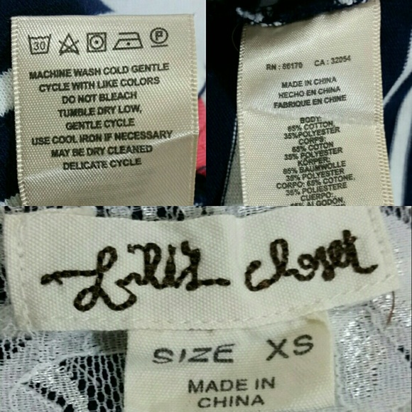 Anthro Lili's Closet Blue Stripe Nautical Top XS - Picture 7 of 8