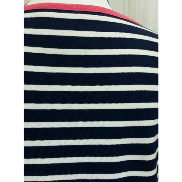 Anthro Lili's Closet Blue Stripe Nautical Top XS - Picture 5 of 8
