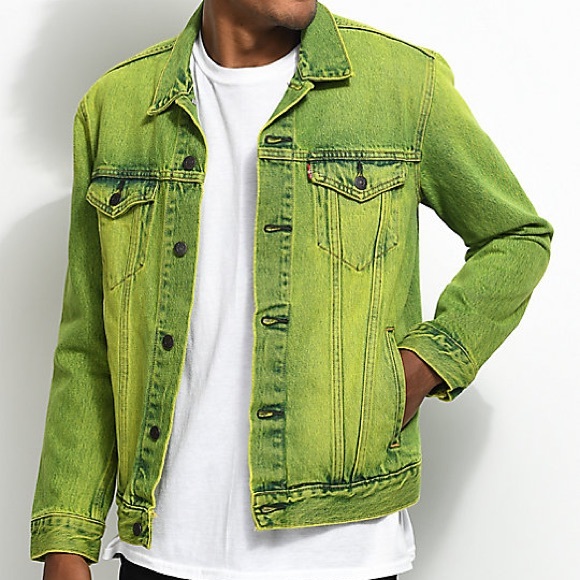Levi's Other - Levi's neon green garment wash jacket