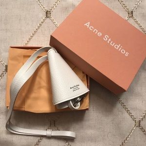 Acne leather bag/key chain
