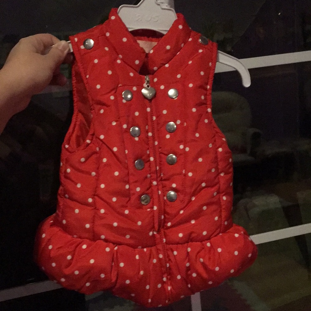 Kids Headquarters Ref Polka Dot puffy vest