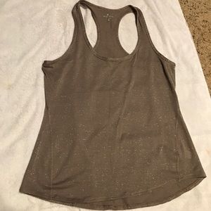 Taupe /champagne silver Stripe Chi Tank Size M