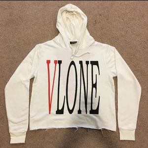 Vlone Hoodie White Size Large Authentic