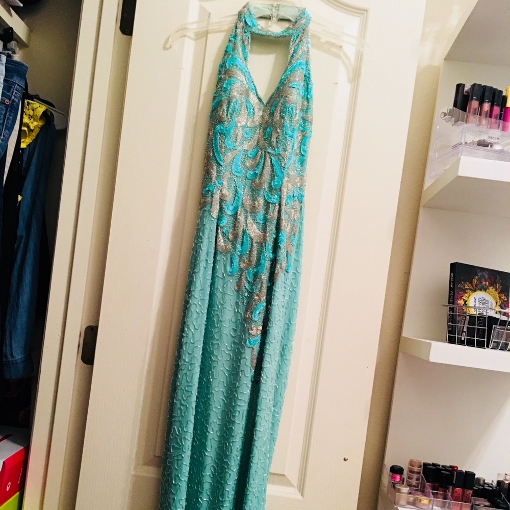 Full beading rhinestone dress