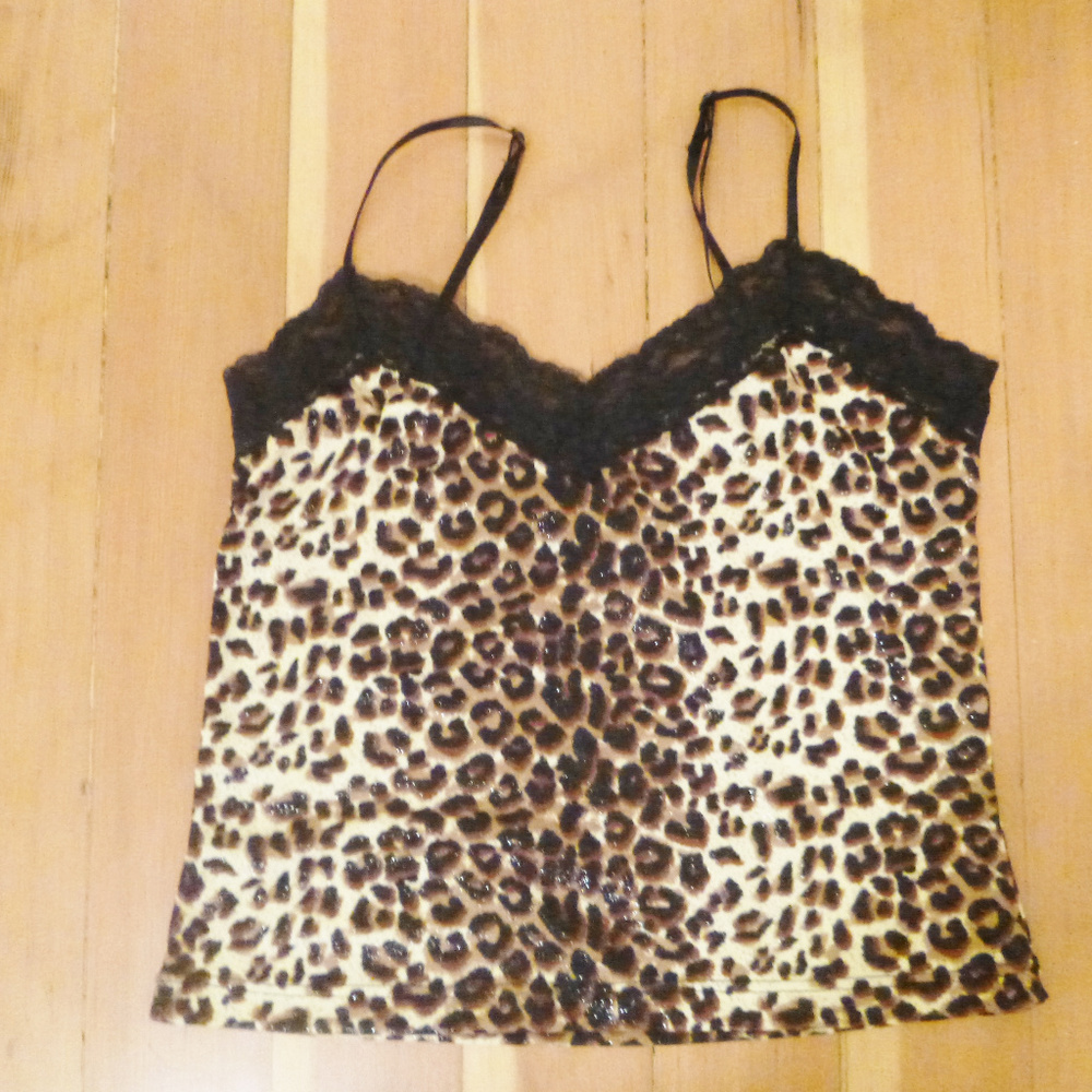 Forever 21 Shimmery Leopard Print Tank, S
