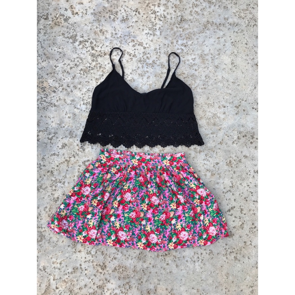 Floral Mini Skirt