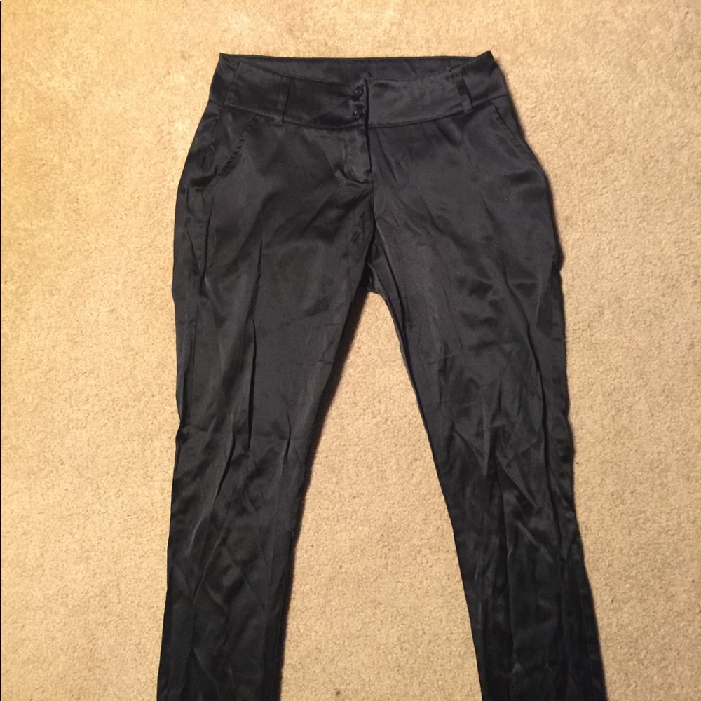 Black silky pants/ slacks