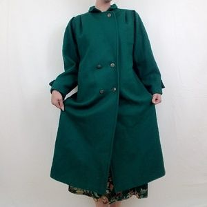 Vintage Double Breasted Emerald Green Peacoat