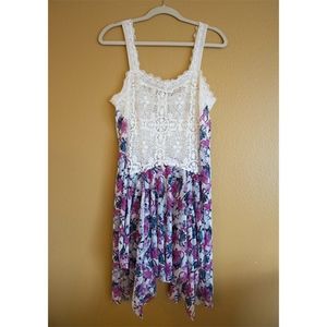 Free People Lace Floral Slip Dress