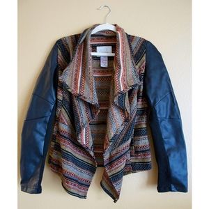 BKE by Buckle Blanket Jacket with Faux Leather